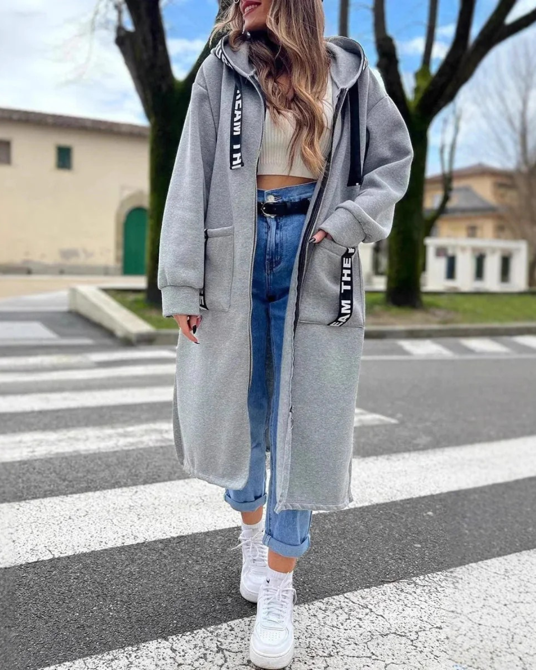 Marina | Chaqueta larga con capucha