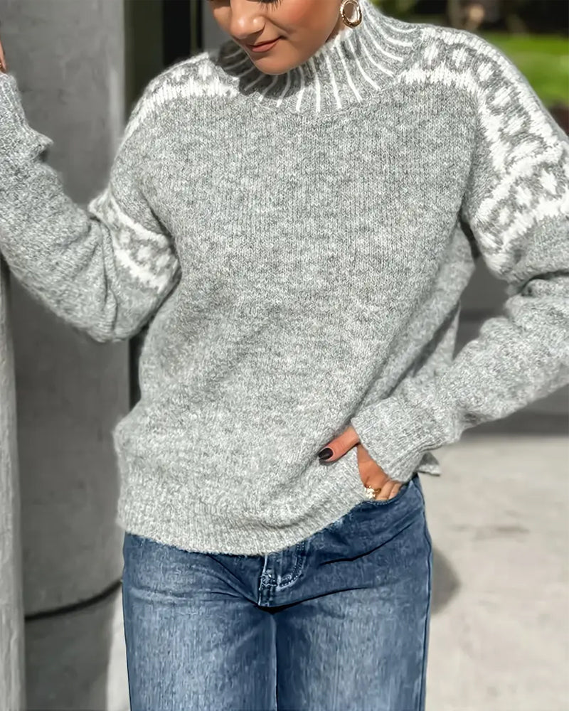 Mina | Jersey de cuello alto y corte holgado