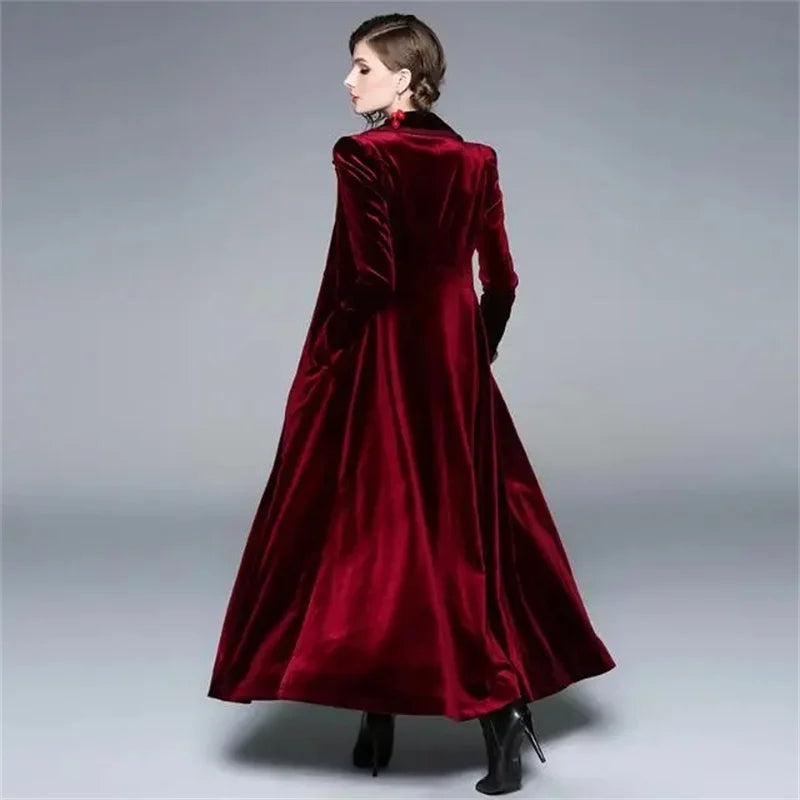 Seraphina | Abrigo largo de terciopelo