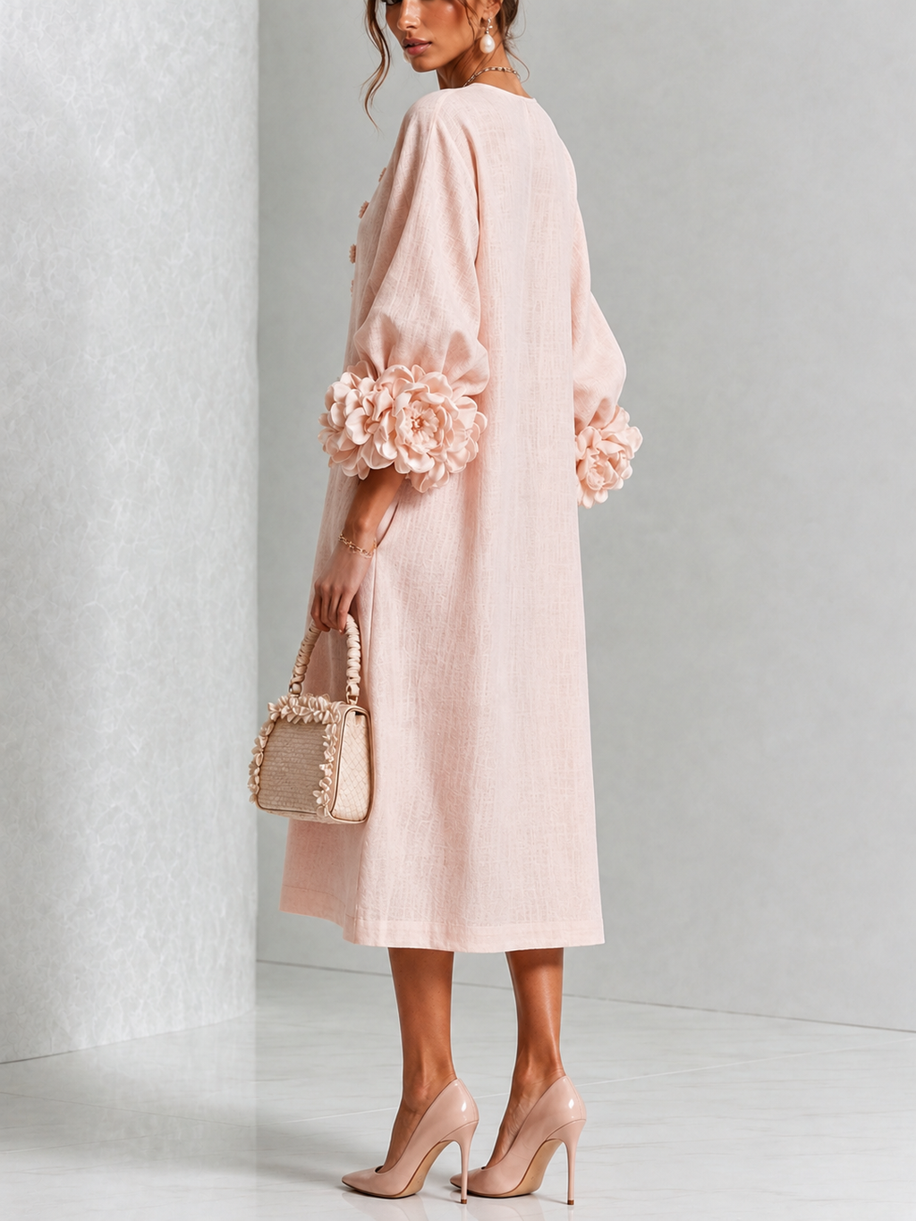 LILIANA | VESTIDO MIDI FLORAL ELEGANTE