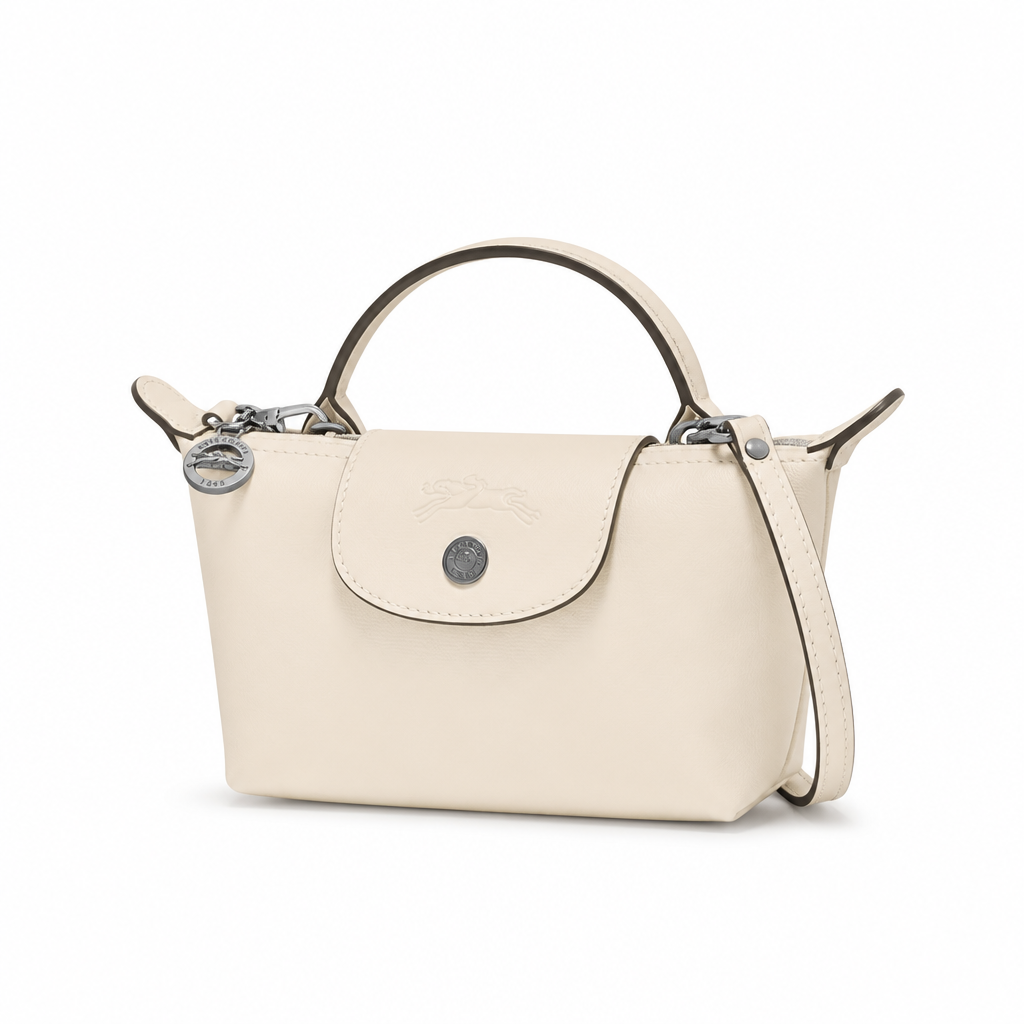 MINI BOLSO DE PIEL LONGCHAM | BLANCO