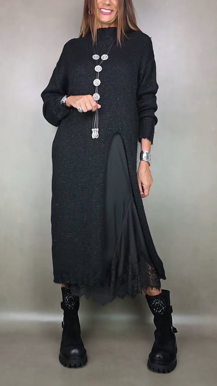 Laluna® | Conjunto elegante completo (Jersey largo + vestido)
