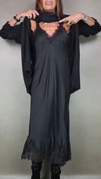 Laluna® | Conjunto elegante completo (Jersey largo + vestido)