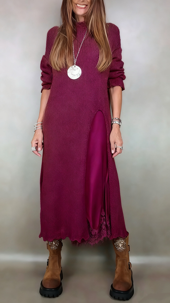 Laluna® | Conjunto elegante completo (Jersey largo + vestido)