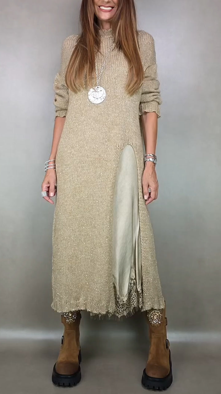 Laluna® | Conjunto elegante completo (Jersey largo + vestido)