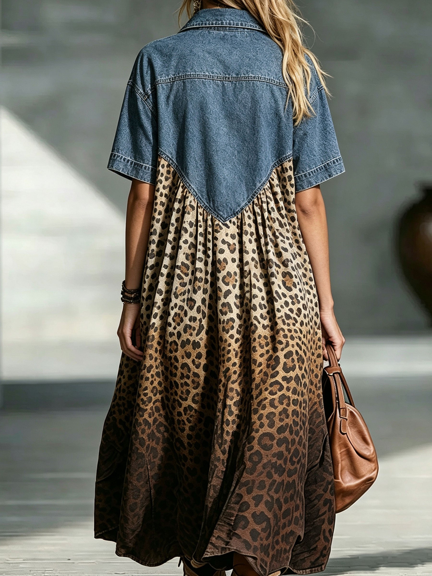 Vestido Penny Vaquero "Leopardo Degradado"