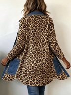 Lorena | Chaqueta Larga de Leopardo con Denim