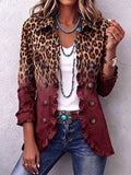 Tomasa | Blazer Leopardo Vino con Volantes